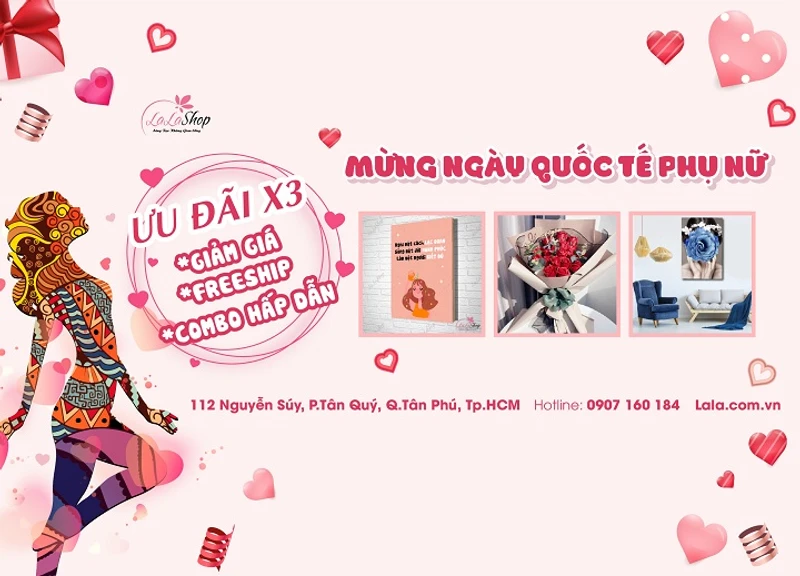 Tưng bừng khuyến mãi mừng ngày quốc tế phụ nữ 8-3