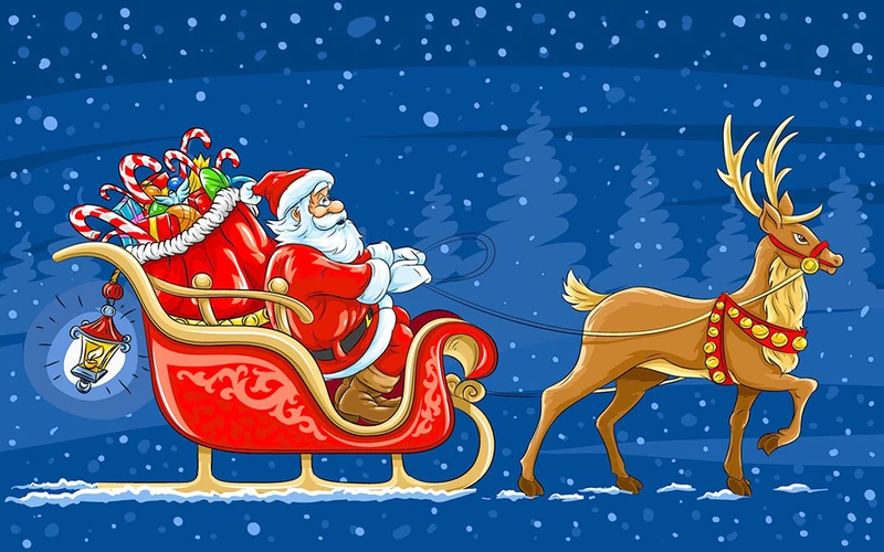 Ông già Noel cưỡi tuần lộc rất quen thuộc nhưng vẫn rất được khách hàng lựa chọn