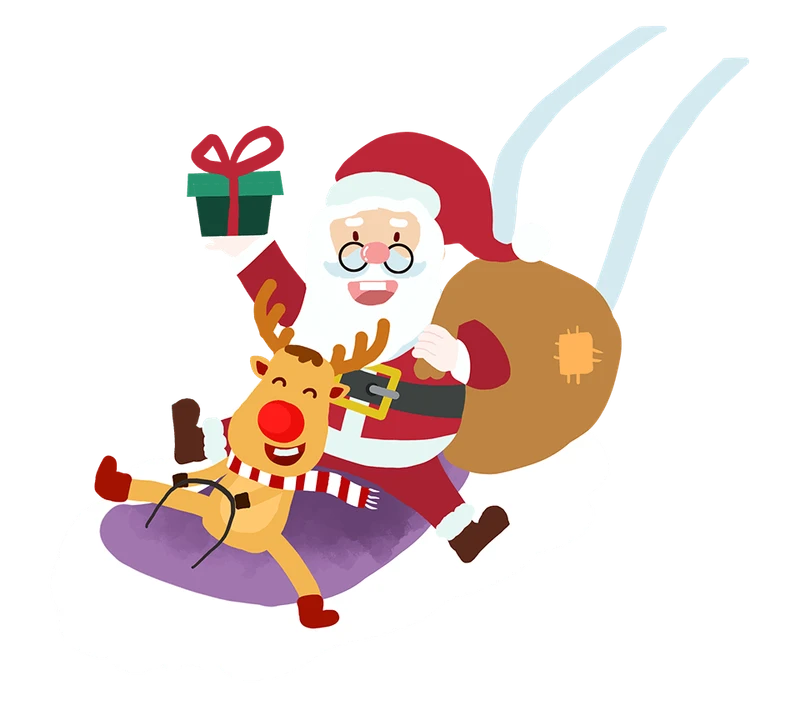 Tổng hợp những hình ảnh ông già noel cưỡi tuần lộc đẹp nhất 2025