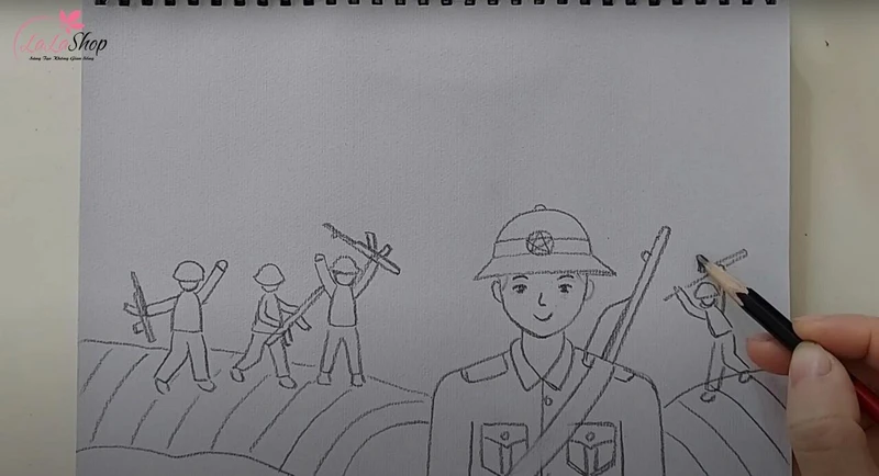 Hướng dẫn vẽ tranh chiến thắng Điện Biên Phủ đơn giản mà đẹp