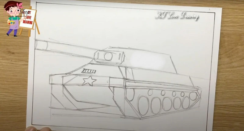 Phác thảo hình ảnh xe tăng