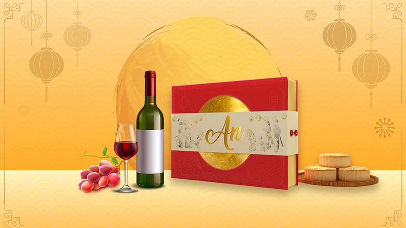 Rượu vang và bánh trung thu là món quà tặng sếp rất độc đáo