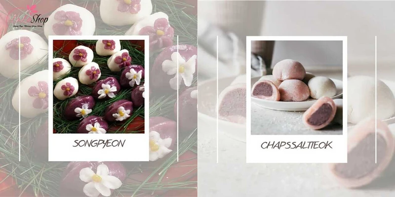 Songpyeon và Chapssaltteok được dùng cho ngày Tết Chuseok