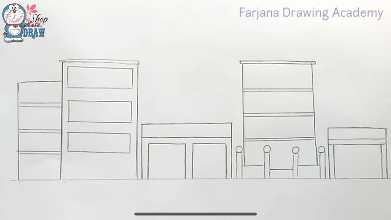 Thêm một số chi tiết bằng thước kẻ