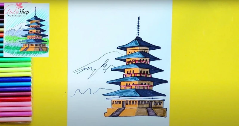 Tô màu cho ngôi chùa