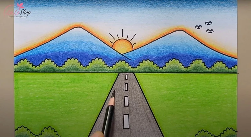 Tô màu hoàn thiện các chi tiết còn lại