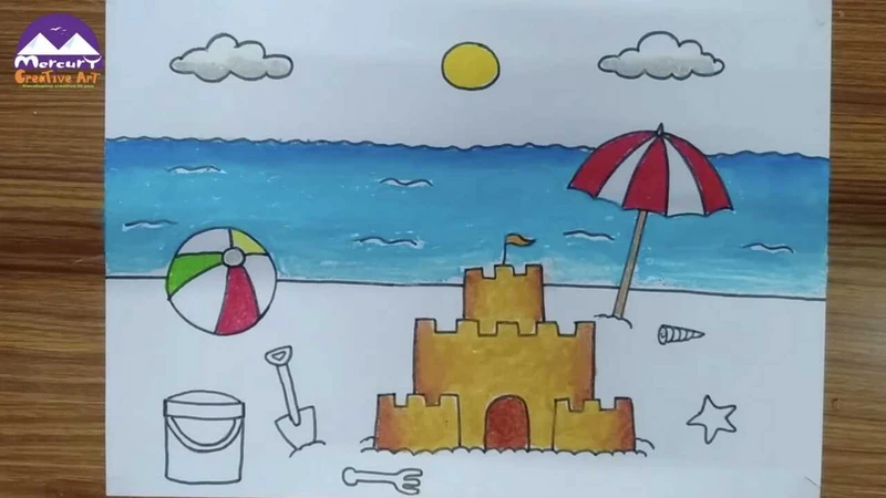 Tô màu lâu đài cát