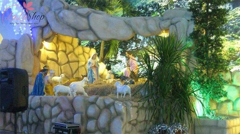 Trang trí hang đá gốc quán cà phê