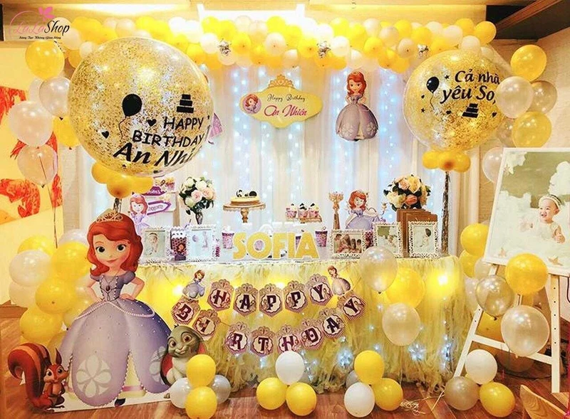 Trang trí tiệc sinh nhật siêu đáng yêu cho bé gái