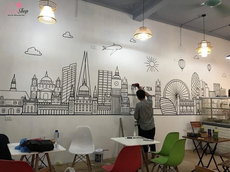 Tranh 2D dễ thi công và tiết kiệm được chi phí