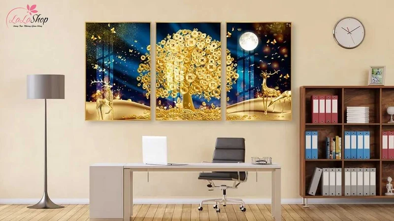 Tranh Cây tiền vàng phát tài