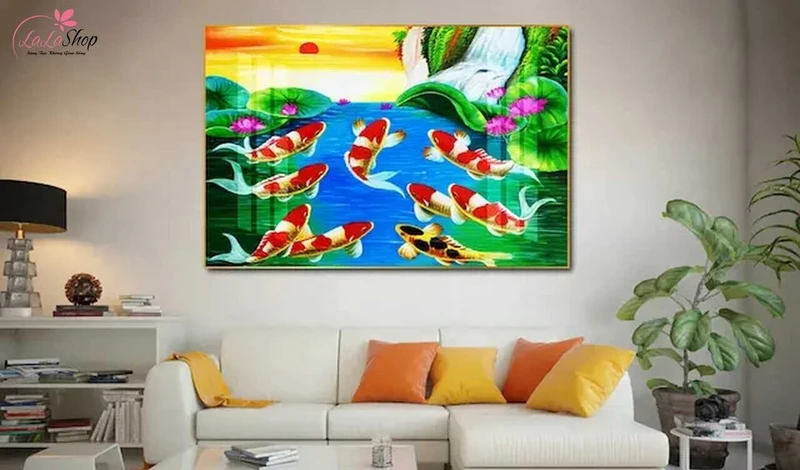 Ý nghĩa tranh cửu ngư quần hội là gì, hợp với tuổi nào và nên treo hướng nào?