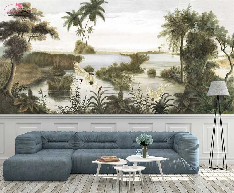 Tranh dán tường với màu sắc đẹp, hình ảnh sống động chân thực