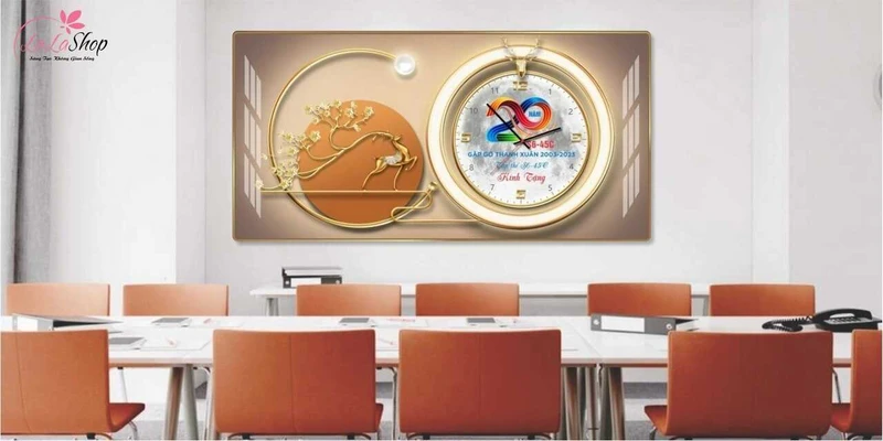 Tranh đồng hồ vừa trang trí không gian vừa có thể xem giờ hiệu quả