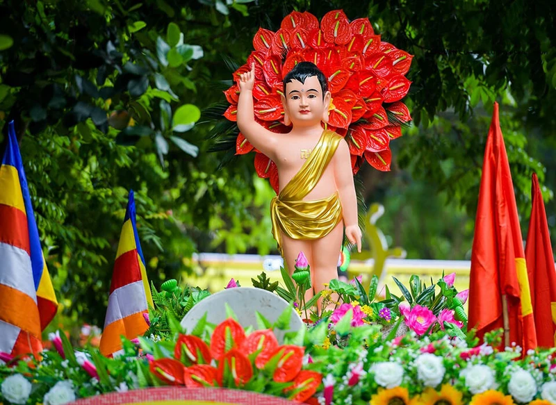 Tranh Phật Đản Sanh đẹp 2022