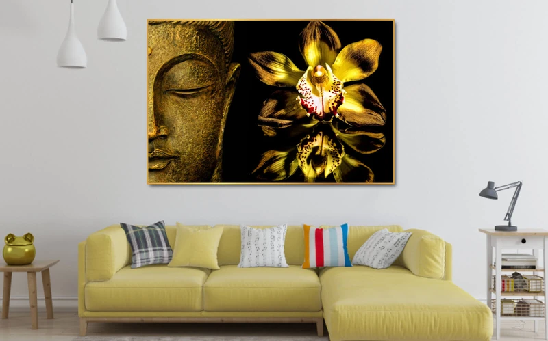 Tranh Phật thường được treo ở những nơi tôn kính như phòng thờ và phòng khách