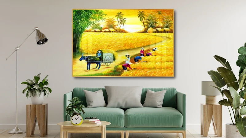 Tranh phong thủy Phong cảnh đồng quê