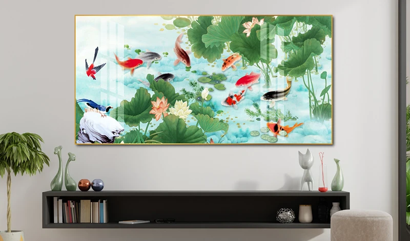 Tranh phong thủy Cửu ngư quần hội