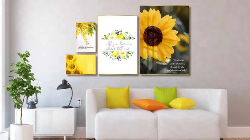 Tranh phong thuỷ Hoa hướng dương rất hợp với mênh Thổ