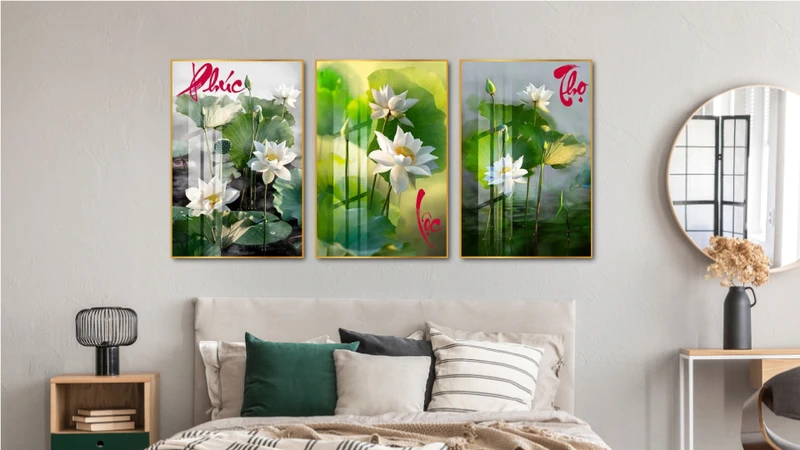 Tranh phong thuỷ hoa sen