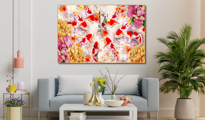 Theo phong thủy thì tranh cá chép thuộc hành Thủy vì thế sẽ rất tốt cho người mệnh Thủy, mệnh Mộc