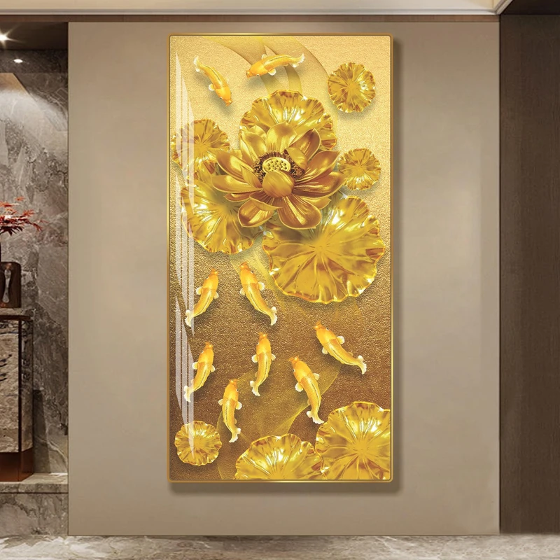 Tranh Treo Tường Cá Chép Và Sen Vàng 2