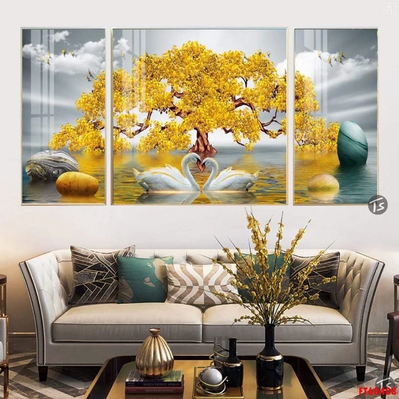 Tranh Treo Tường Cây Tiền Vàng Phát Tài 3