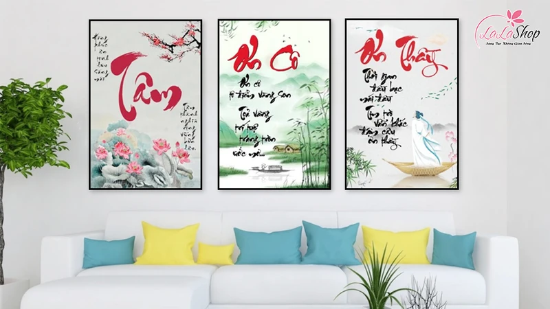 Tranh treo tường chủ đề tri ân thầy cô in theo yêu cầu