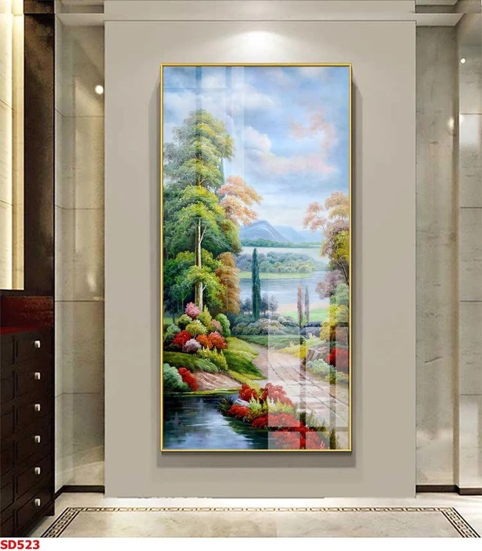 Tranh Treo Tường Phong Cảnh Đồng Quê Yên Bình Nghệ Thuật