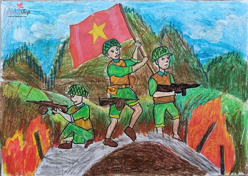 Tranh vẽ bắn hạ kẻ thù