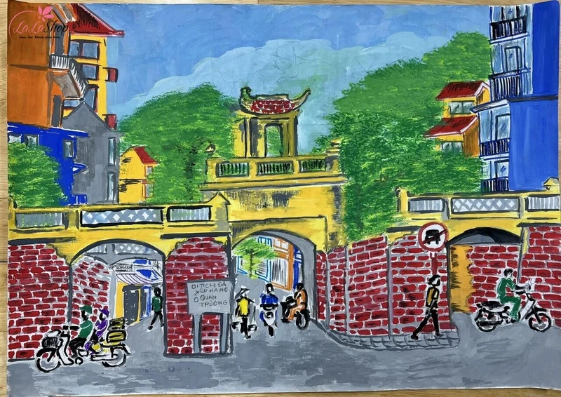 Tranh vẽ di tích Hà Nội