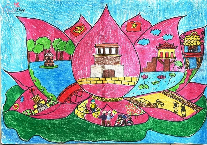 Tranh vẽ Hà Nội trong tim