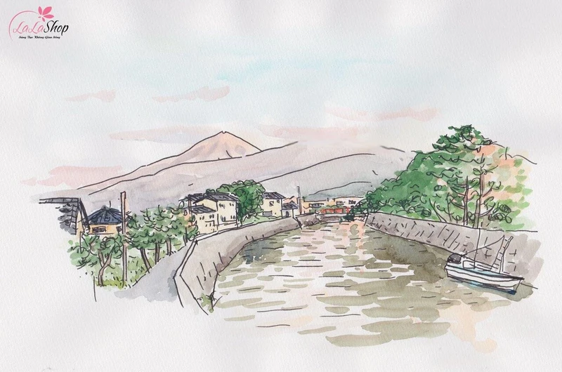 Tranh vẽ nông thôn Nhật Bản