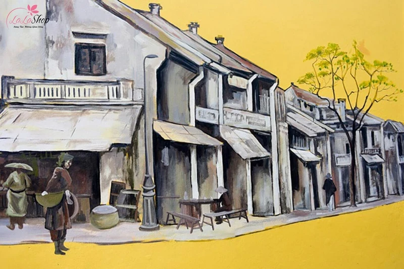 Tranh vẽ phố phường Hà Nội
