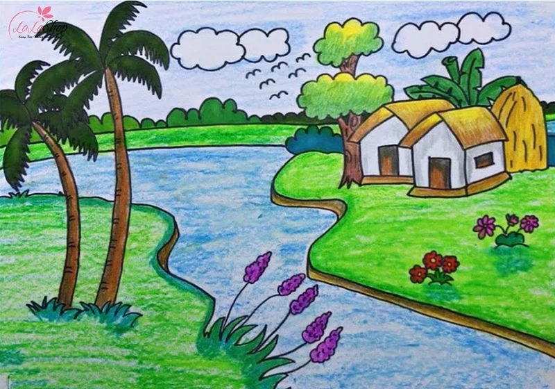 Tranh vẽ phong cảnh yên bình
