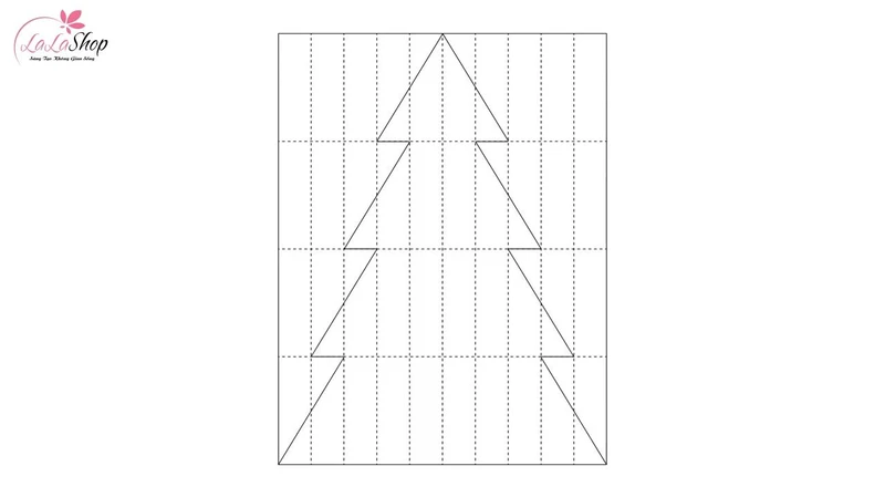 Vẽ hình cây thông lên giấy