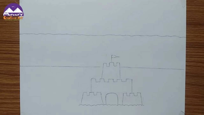 Vẽ một lâu đài cát nhiều tầng