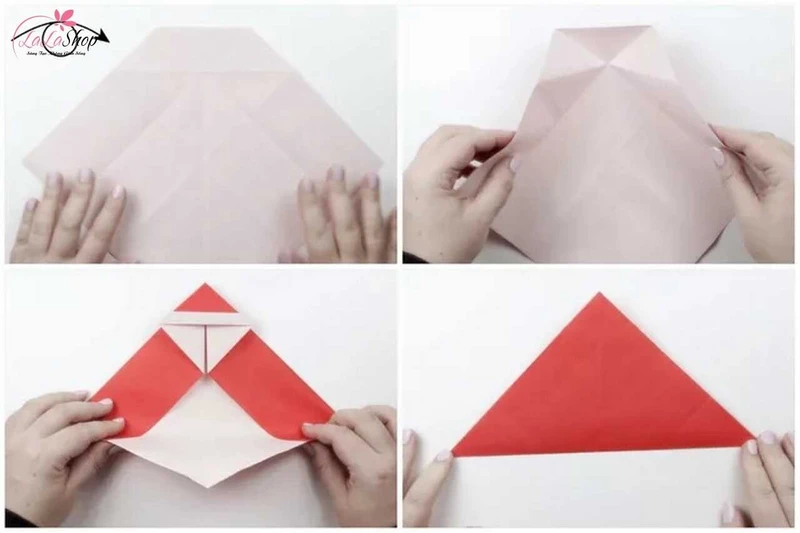 Xếp giấy theo viền hình tam giác