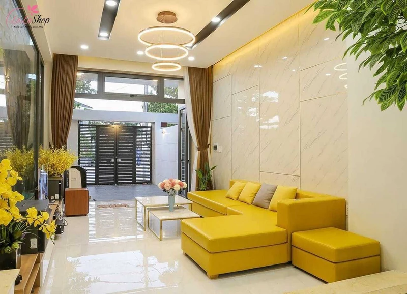 Ý tưởng sáng tạo bằng đèn cho không gian phòng khách đẹp nhà cấp 4 hiện nay