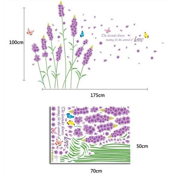 Decal dán tường Lavender