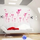 Decal dán tường trái tim hồng