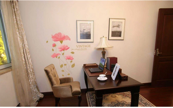 Decal dán tường Hoa anh thảo to