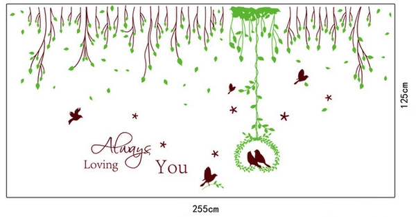 Cây dán 2 kiểu (dây leo trái tim)