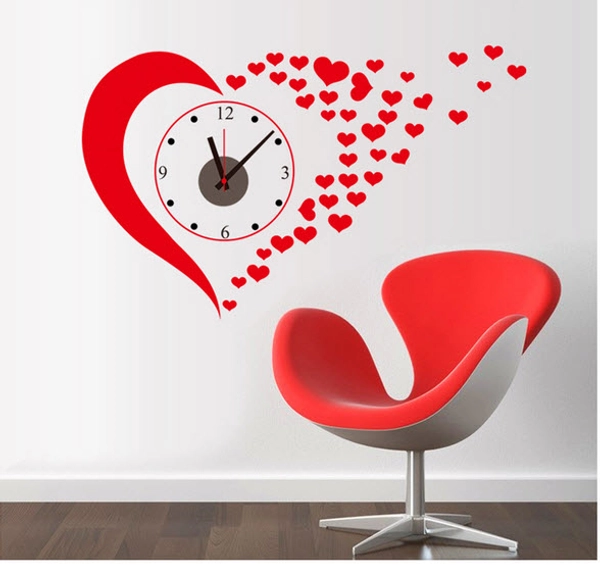 Đồng hồ trái tim đỏ 2