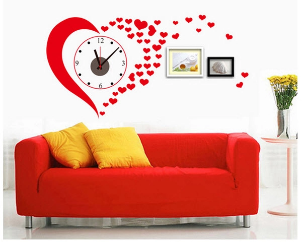 Đồng hồ trái tim đỏ 2