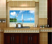 Decal nhôm dán bếp thuyền buồm