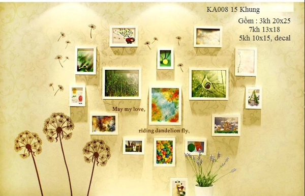 Khung ảnh bộ 15 khung - KA008