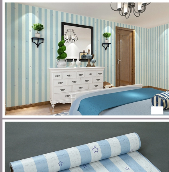 Giấy Decal cuộn sọc sao xanh