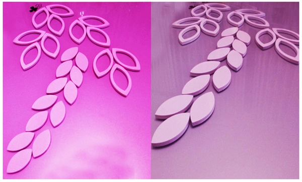 Họa tiết gỗ 3D hình lá (trắng)