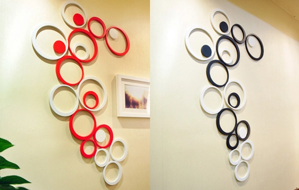 Họa tiết gỗ 3D hình tròn (có màu đỏ, đen, xanh lá, xanh dương , cam , hồng, trắng)